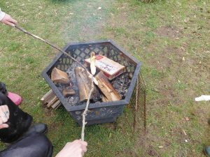 Cooking over a fire